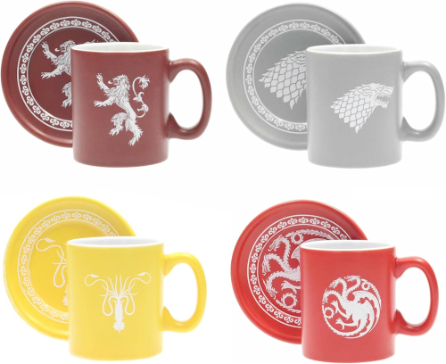 Conjunto 4 Chávenas de Café com Pires- Game of Thrones Houses