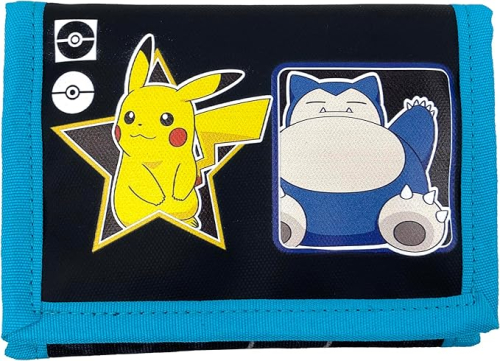 Carteira com Velcro - Pokémon:Pikachu &Snorlax