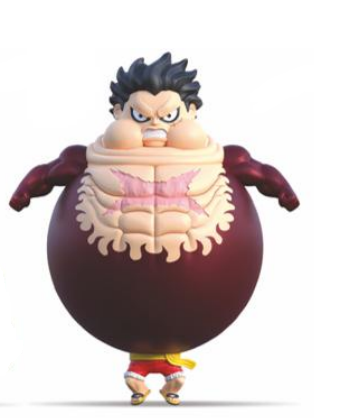 Figura Elastikorps Maxi Fighter - One Piece:Luffy Tankman