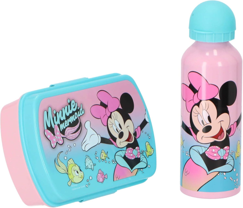 Garrafa Aluminio 500ml + Lancheira - Disney Minnie Mouse