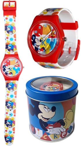 Relógio Analógico em Caixa de Metal - Disney Mickey