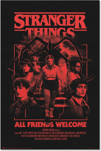 Poster Stranger Things - All Friends Welcome