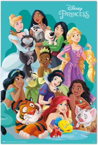 Poster Disney Princesses And Pets