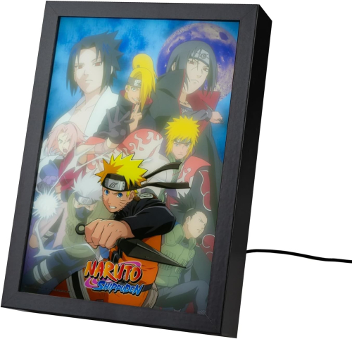 Quadro Ilustrado com Iluminação LED - Naruto Shippuden