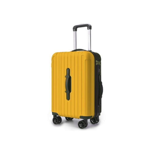 Mala de cabine rígida Lagart Smart de 20 polegadas (55 x 34 x 20 cm) - Fechadura TSA - Rodas duplas 360º - Amarelo Ocre