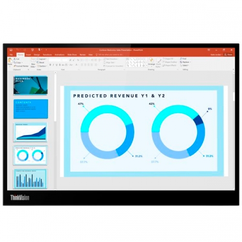 MONITOR LENOVO THINKVISION M14d 14"PORT 2.2 (2240X1400) PS 6MS 2X USBC 1DP 300CD 3Y