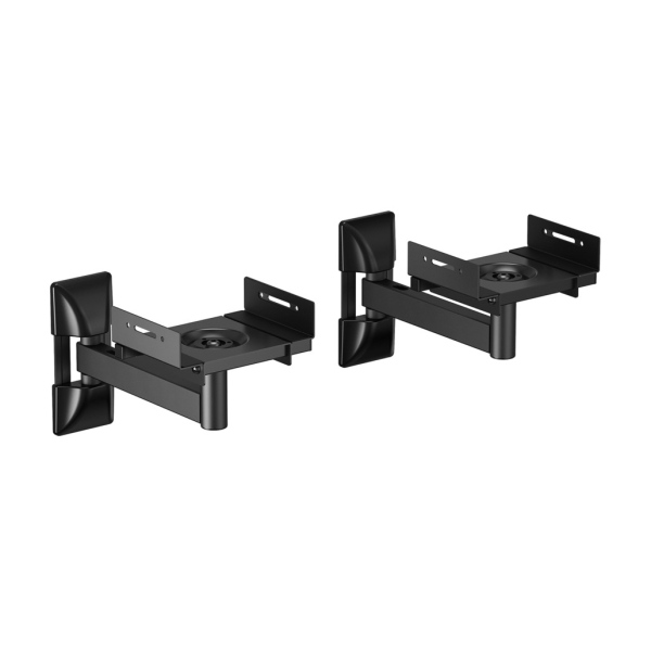 Aisens Pack Suporte Universal de Parede para Colunas - Giratorio e Inclinavel - Carga Max. 25Kg - Preto