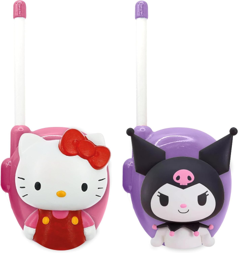 Conjunto Walkie Talkies 3D - Hello Kitty &Kuromi (até 200m)
