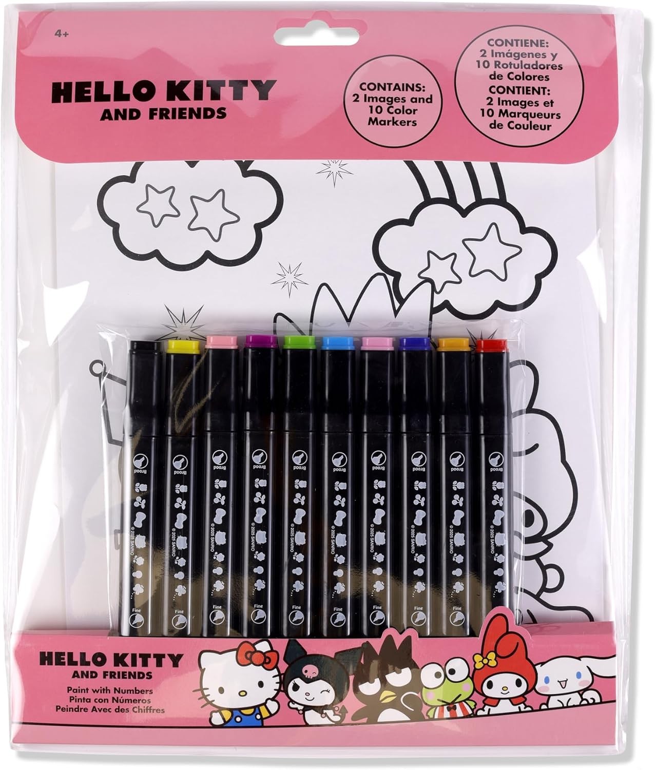 Set de Colorir - Pinta com Números:Hello Kitty