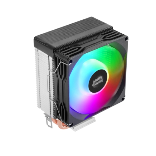 MARS GAMING MCPU-X2 CPU COOLER LOW PROFILE EXTREME SILENCE 2X HCT HEATPIPES 150W TDP FRGB INTEL&AMD BLACK