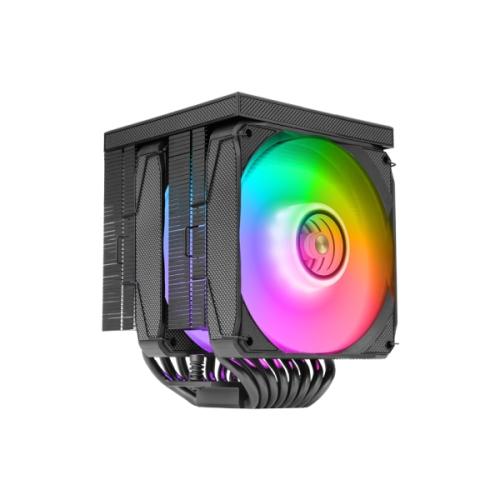 MARS GAMING MCPU-LCDPRO DUAL TOWER CPU COOLER LCD DISPLAY 2X 120MM 380W TDP ARGB INFINITY MIRROR INTEL&AMD BLACK