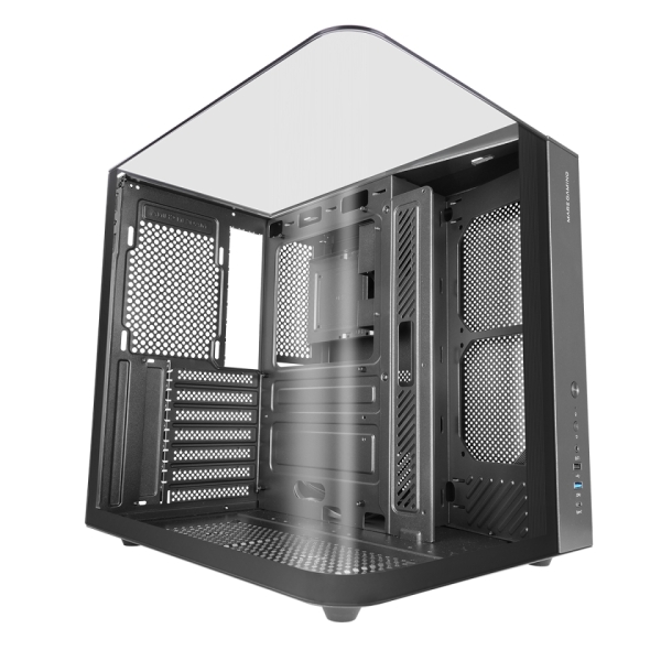 MARS GAMING MC-INFINIOLITE ATX CASE FRAMELESS FULL ROUNDED GLASS USB-C Preto