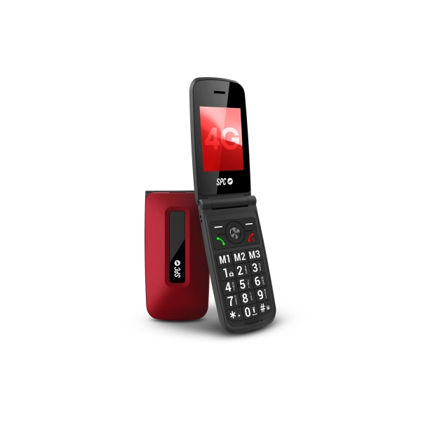 Telemóvel Flip SPC Titan 2 4G para Seniores Vermelho