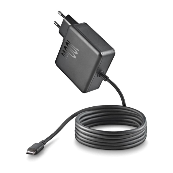 Carregador de parede NGS GAN 100W-C GaN 100W - USB-C - PD3.0 PPS - Proteção contra sobrecarga e curto-circuito - Cabo de 1,5 m - Preto