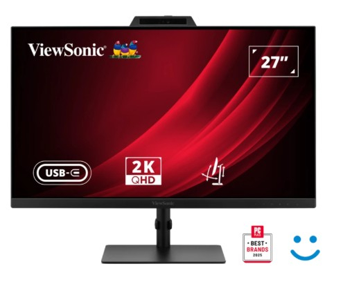 MONITOR VIEWSONIC VG2741V-2K videoconferência USB-C QHD de 27"webcam