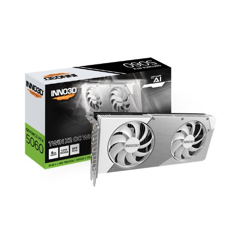 Placa Gráfica INNO3D RTX 5060 TWIN X2 OC 8GB WHITE