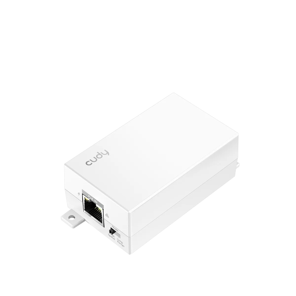 Extensor PoE Cudy - Alcance de 1 Gbps até 100 m - Alcance de 10 Mbps até 250 m - Indicadores LED - Potência de 30 W - 80,1 x 48,9 x 31,9 mm - Branco