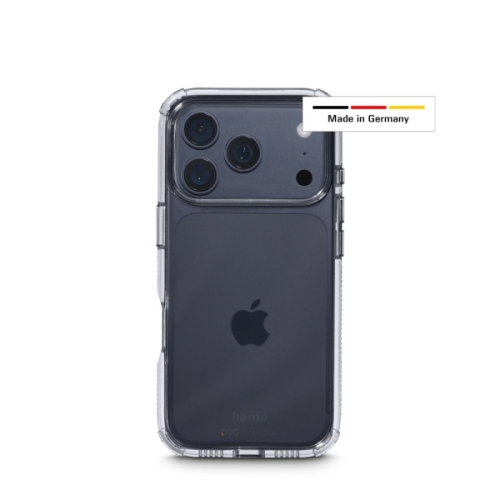 Capa Hama Extreme Protect para iPhone 17 Pro - Antiderrapante - Policarbonato - Proteção D3O - Bordas Elevadas - Transparente