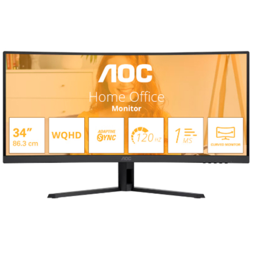 MONITOR AOC VA 34"21:9 WQHD120HZ 1MS HDMI DP 34CU34B3E