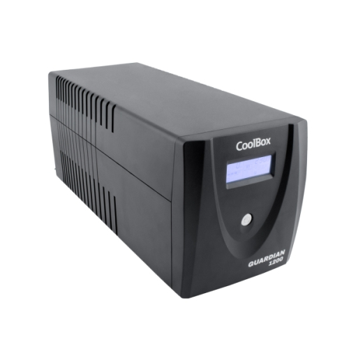 Coolbox Guardian3 UPS 1200VA 720W - 4x Tomadas Schuko - USB - 2x RJ45 - Proteção completa contra picos de tensão e falhas de energia - Visor LCD