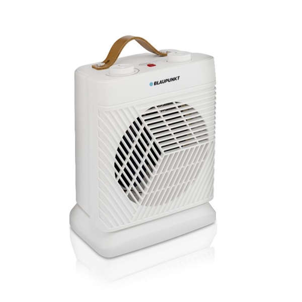 Aquecedor portátil Blaupunkt - Potência de 2000 W - Temperatura ajustável - Antiderrapante - Função de ventilador - Termostato - Oscilante - Branco