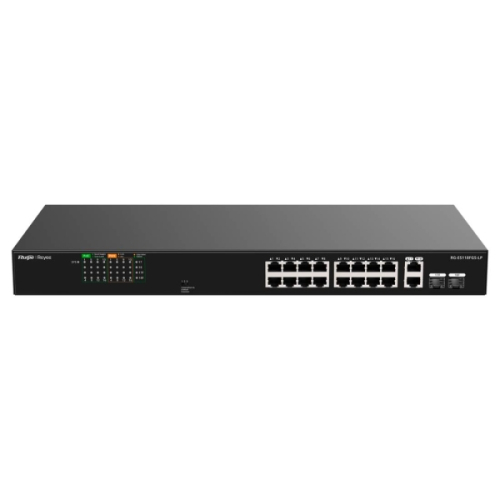 RUIJIE SWITCH 16 PORT 10/100 MBPS WITH 2 PORT GIGABIT UNMANAGED POE