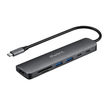 EWENT DOCK USB-C 4K 1xHDMI 2xUSB3.2 1xUSB-C CREADER PD100W