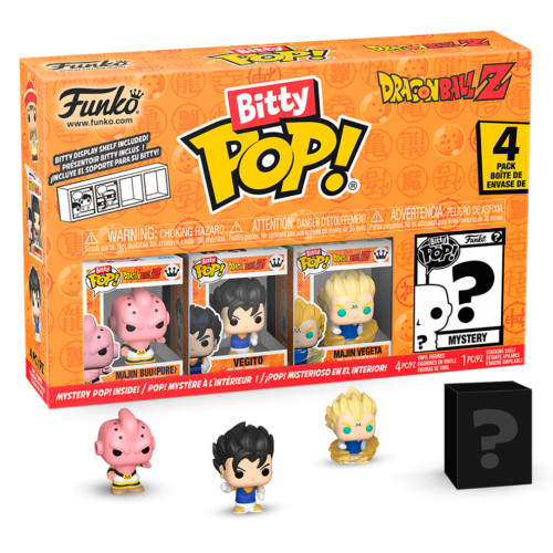 Funko Bitty POP! 4-Pack:Dragon Ball Z - Majin Buu Pure (Buu + Vegito + Majin Vegeta + Mistery POP!)