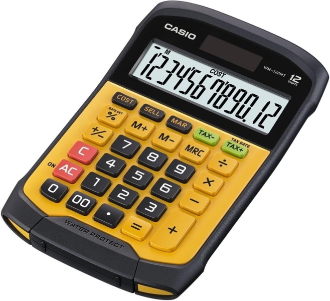 Calculadora de mesa Casio WM-320T de 12 dígitos Amarelo/Preto