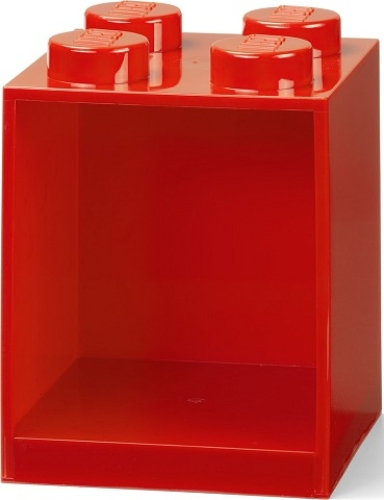 LEGO Brick Shelf 4 Knobs - Vermelho