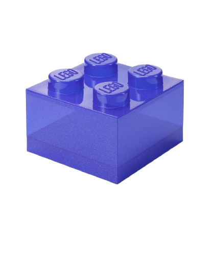 LEGO Storage Brick 4 Top Lid Glitter Violet