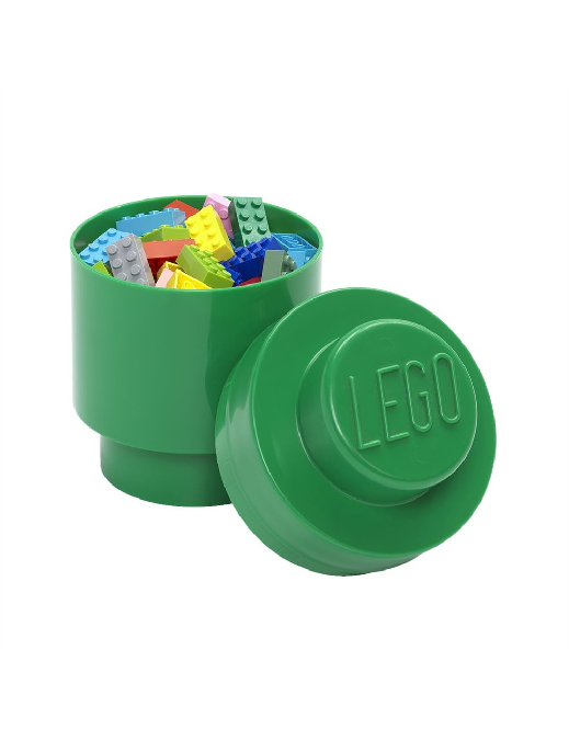 LEGO Storage Brick 1 Round - Verde