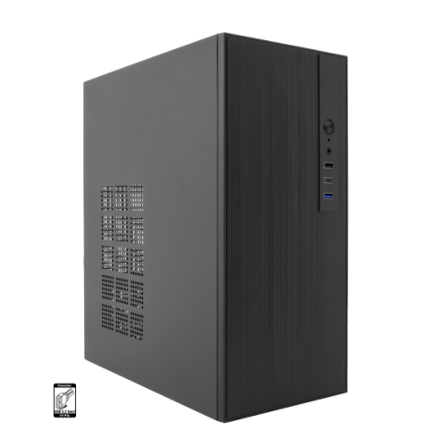 Coolbox M460 Caixa MicroATX - 3.5",2.5"- USB-C 3.2 Gen1 e Audio - Fonte de Alimentação 500W - Preto