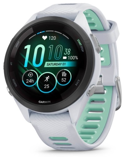 SMARTWATCH GARMIN FORERUNNER 265S BRANCO/VERDE GPS