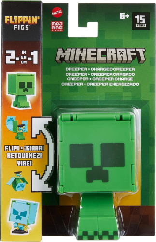 Figura Mattel Flippin' Figs - Minecraft:Creeper + Charged Creeper