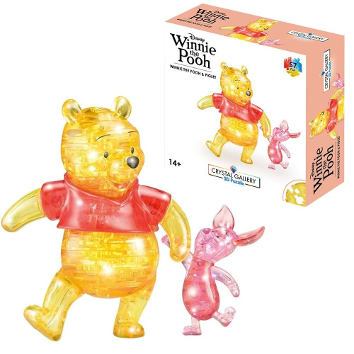 Puzzle 3D Crystal Gallery Disney - Pooh &Piglet (57 Peças XL Pack)