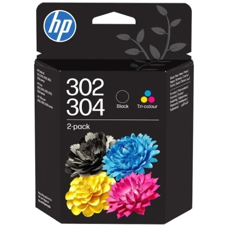 HP 302/304 Pack de 2 tINTEIROS Originais Preto e Cores - B82L1AE