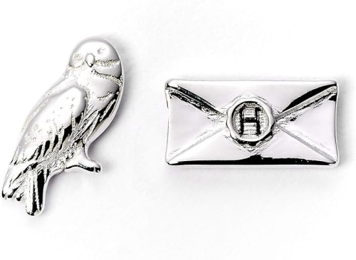 Brincos Stud - Harry Potter:Hedwig e Carta