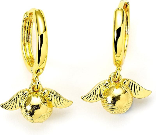 Brincos Huggy - Harry Potter:Golden Snitch Dourado