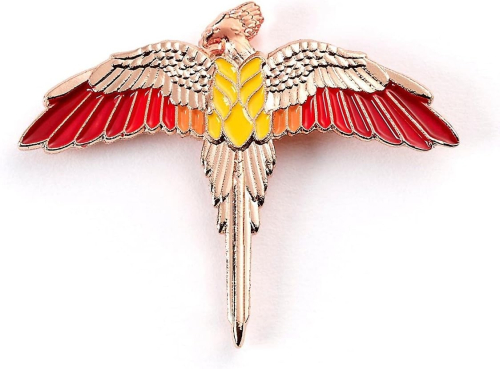 Pin Badge - Harry Potter:Fawkes Rosa Dourado