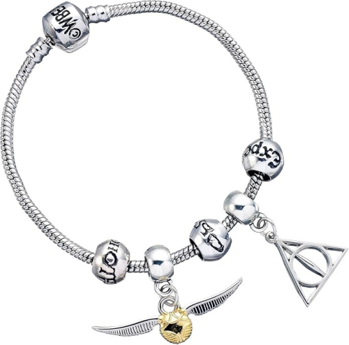 Pulseira com Charms - Harry Potter:Prateada