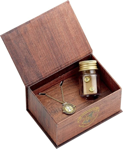 Caixa Presente com Colar e Brincos - Harry Potter:Hermione Poções com Time Turner