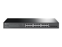 TP-LINK TL-SG1428PE 28-Port Gigabit Easy Smart Switch 24xGigabit PoE+ 2xGigabit Non-PoE RJ45 2xGigabit SFP Slots 250W budget