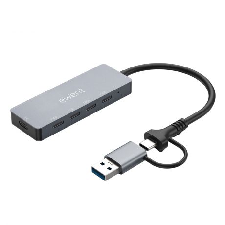 EWENT HUB USB-C 4 PORTAS USB-C ALUMINIO