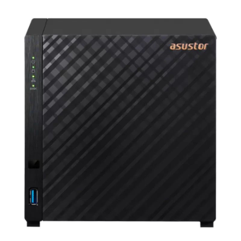 ASUSTOR AS1204T 4 Bay NAS Realtek RTD1619B 2.5GbE Port 1GB DDR4 Three USB 3.0
