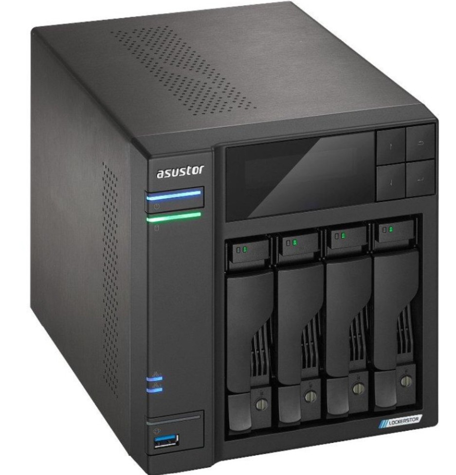 ASUSTOR AS6704T V2 4 Bay NAS Intel Celeron N5105 4GB DDR4 Dual 5GbE Ports 4xM.2 4xSATA