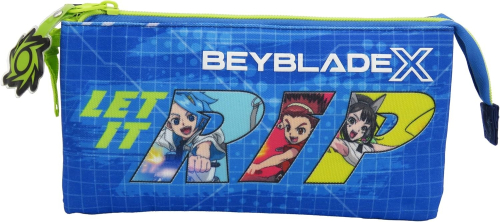Estojo Porta-Lápis Triplo - Beyblade