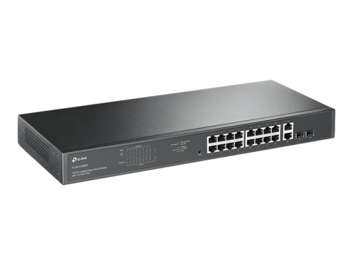 TP-LINK 16-Port Gigabit PoE+ Easy Smart Switch 16 Gigabit RJ45 Ports 2 SFP Slots 802.3at/af 192W PoE Power 1U 19inch Rack-mountable