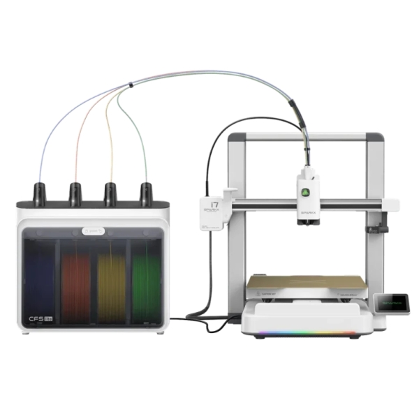Impressora 3D Aberta Creality Sparkx i7 Combo + Unidade CFS - Volume de 26x26x25,5cm - Câmara HD 720px - Sistema CFS Lite Multicolor