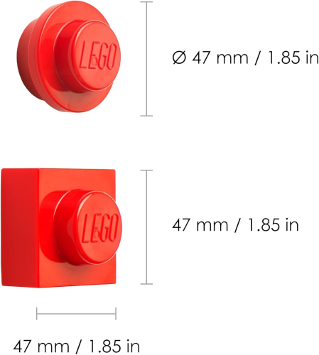 LEGO Conjunto de Ímanes - Vermelho